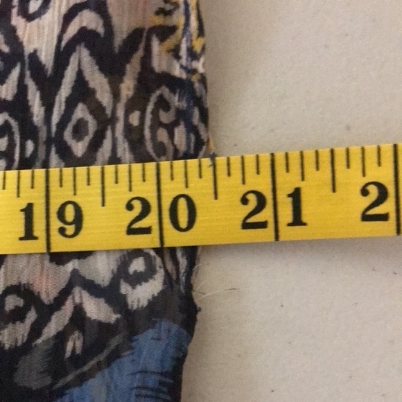 Sundance Cardigan Topper Mixed Print Sheer Size S Button Front Flowy Boho - Picture 11 of 14